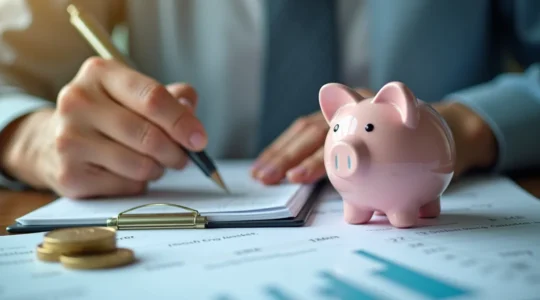 Illustration conceptuelle représentant la préparation de la retraite avec optimisation fiscale