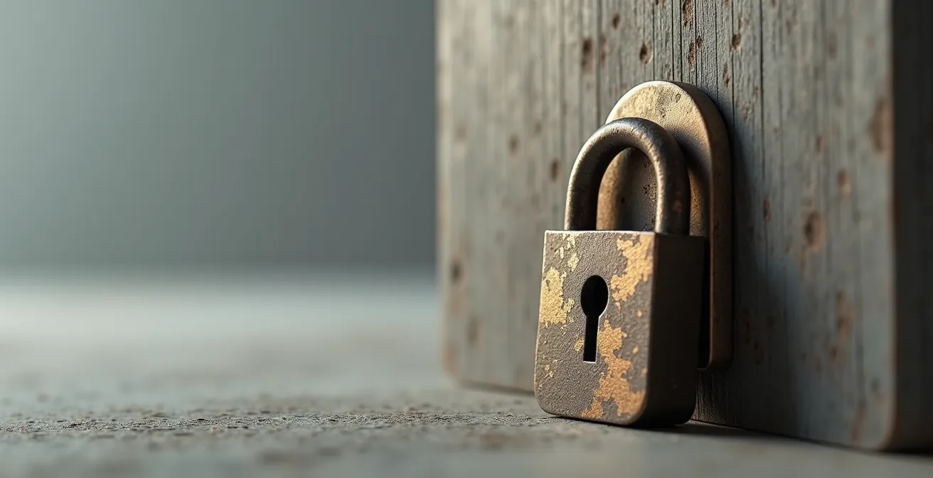 Une clé dorée reposant délicatement sur une surface texturée, symbolisant l'accès à une nouvelle possibilité ou passion à déverrouiller